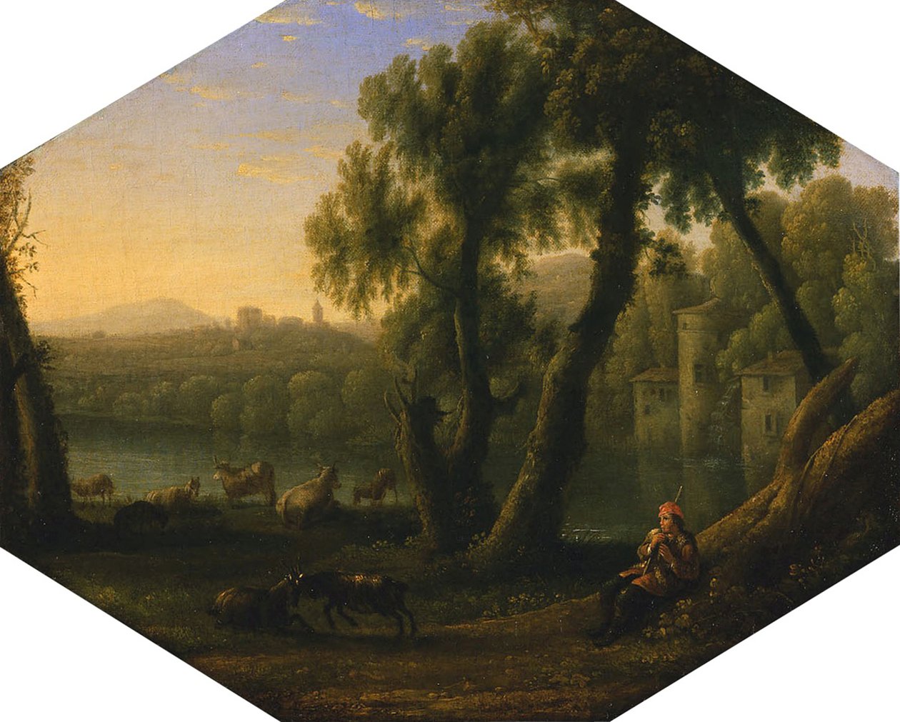 Olasz táj, 1636 körül alkotó: Claude Lorrain