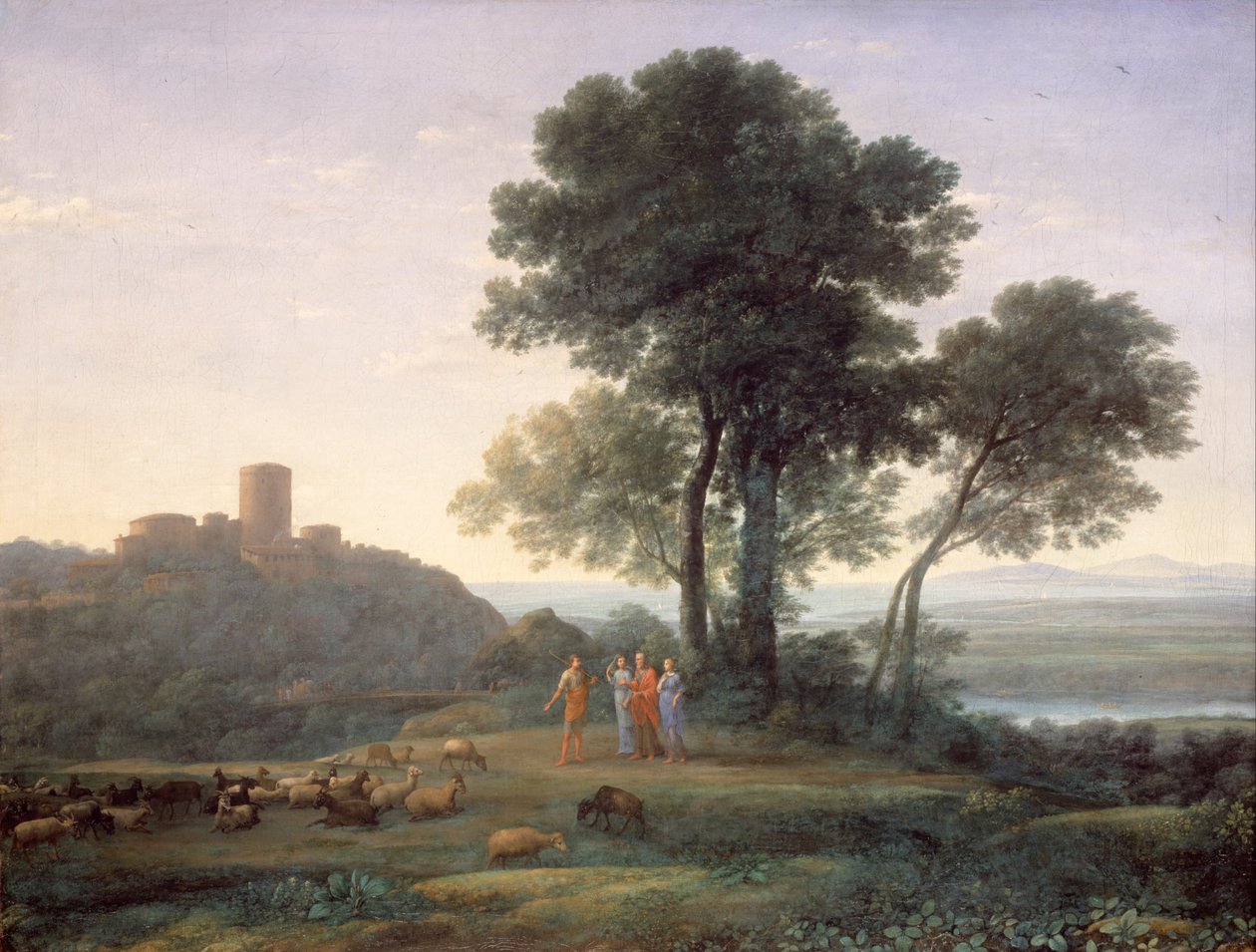 Jákob Lábánnal és leányaival alkotó: Claude Lorrain