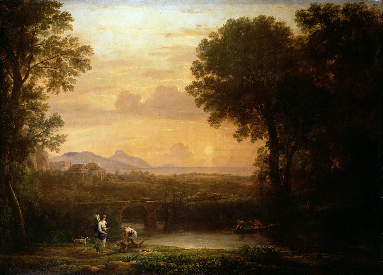 Táj alkonyatkor alkotó: Claude Lorrain