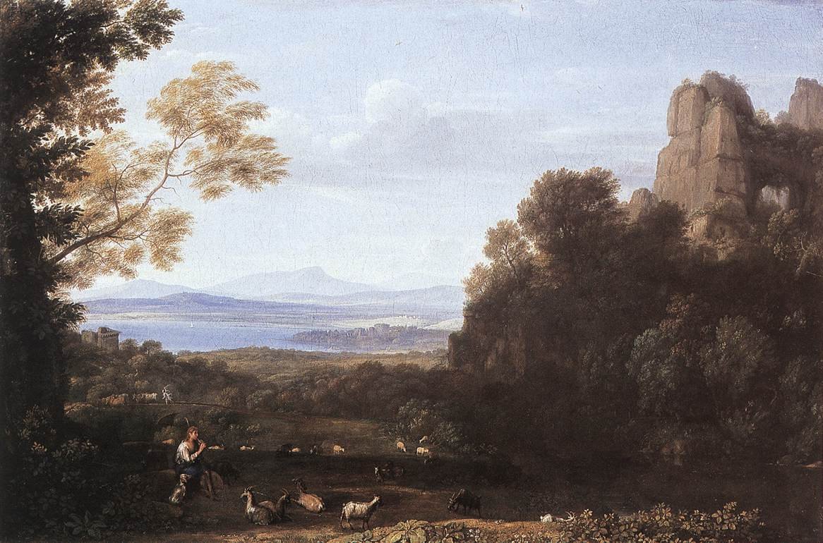 Tájkép Apollóval és Merkúrral alkotó: Claude Lorrain