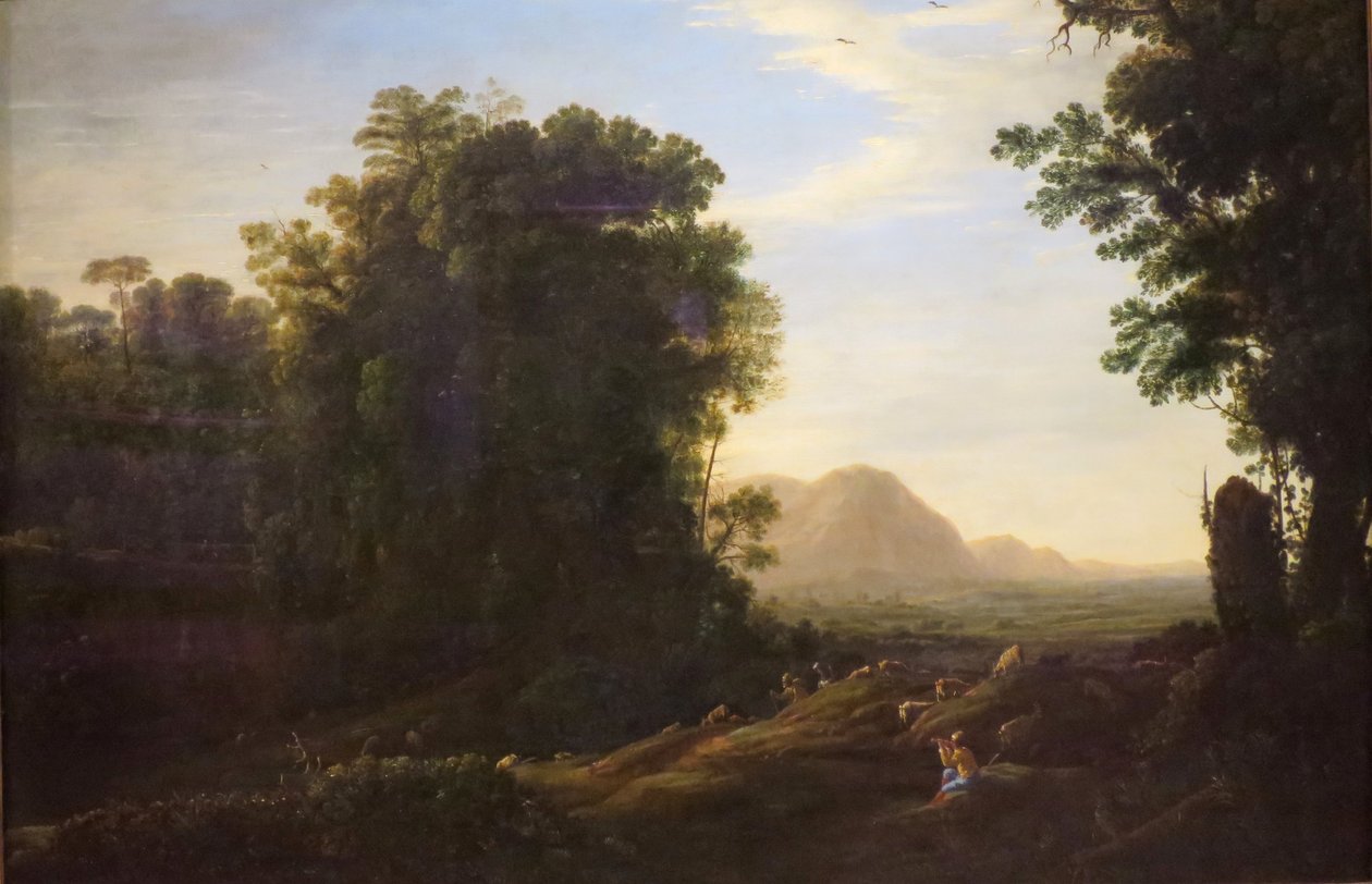 Táj csöves pásztorral alkotó: Claude Lorrain