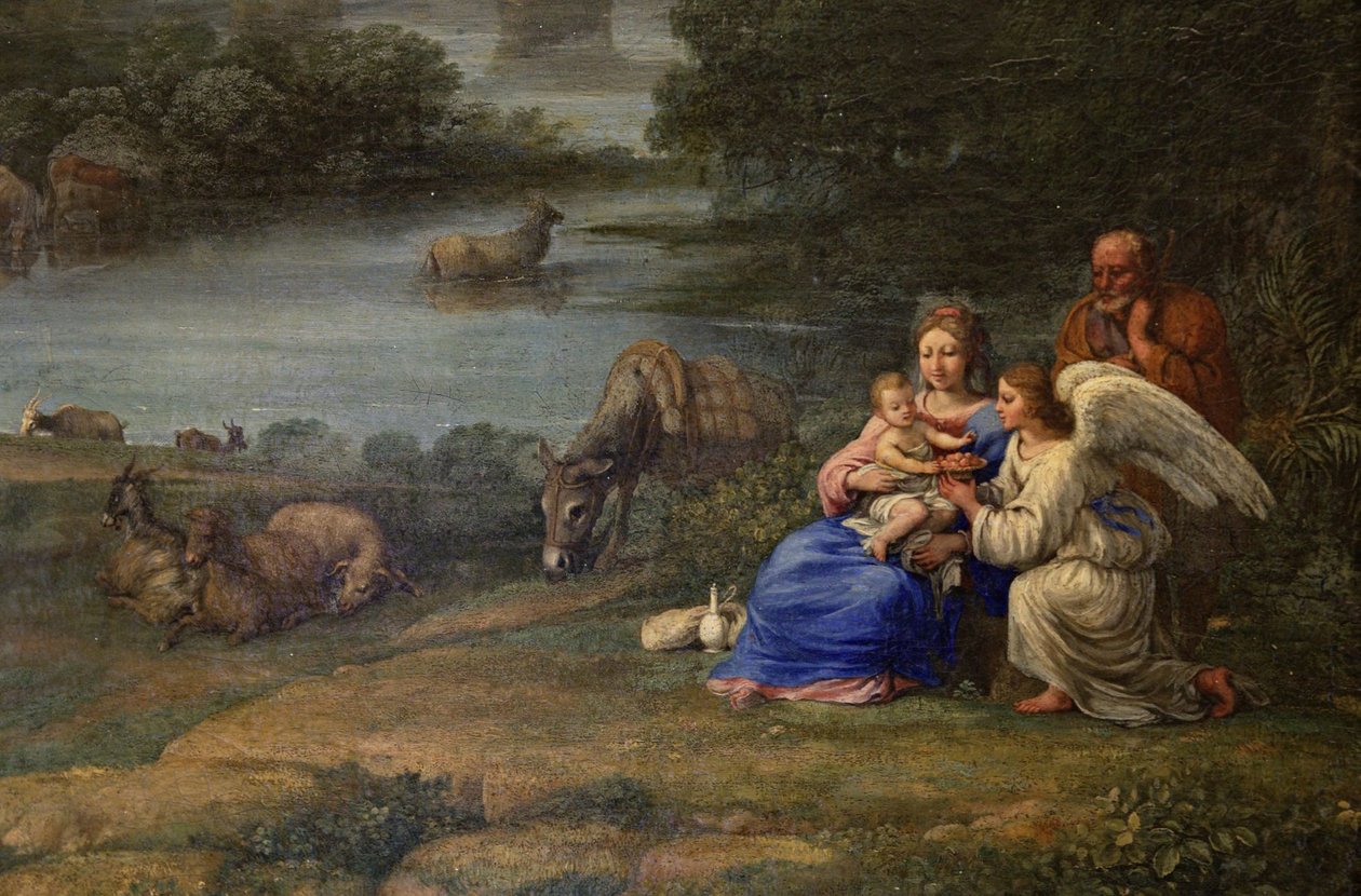 Tájkép a többiekkel az Egyiptomba tartó járaton alkotó: Claude Lorrain