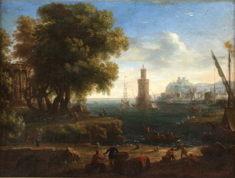 Egy kikötő tája alkotó: Claude Lorrain