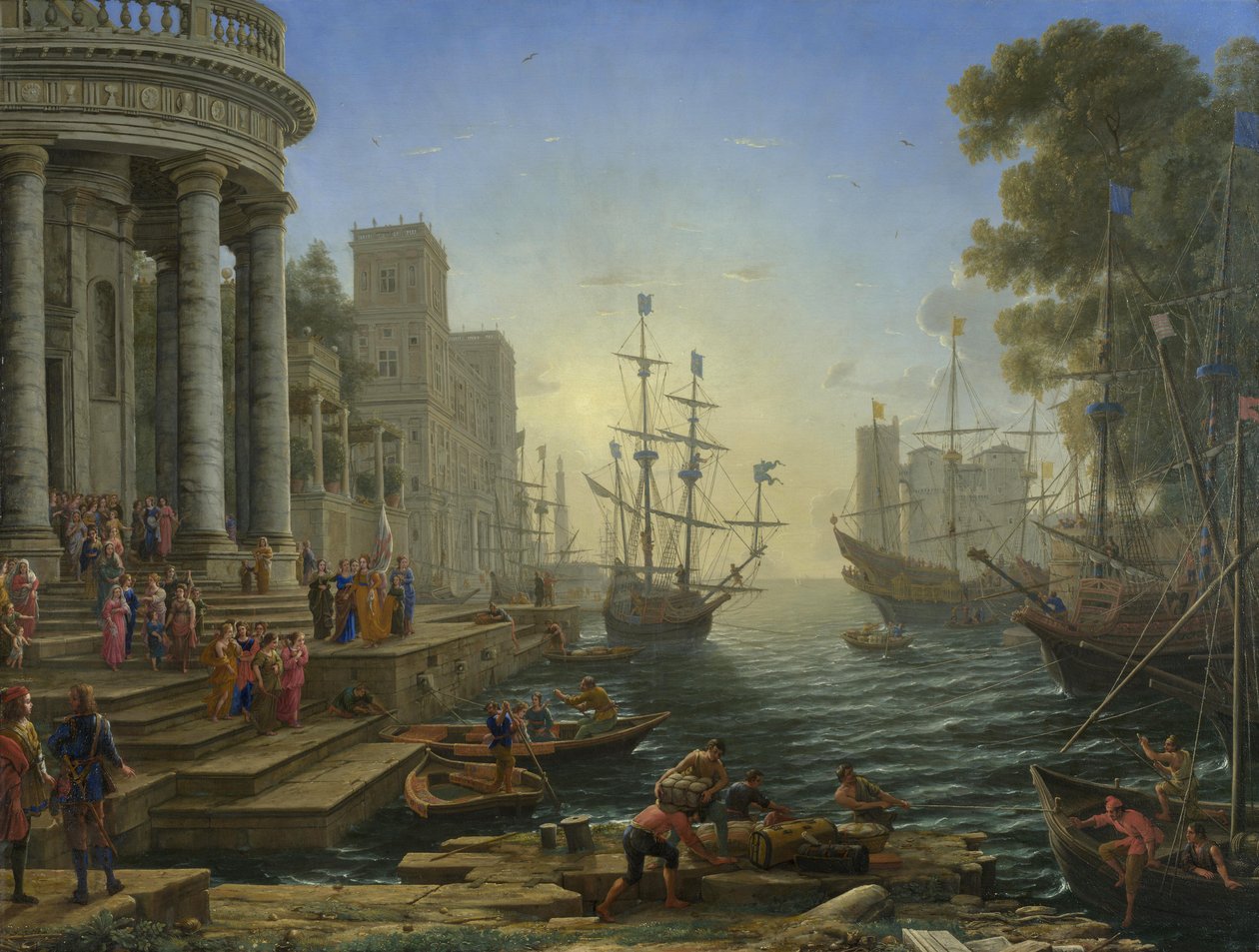 Tengeri kikötő Szent Orsolya kikötőjével alkotó: Claude Lorrain