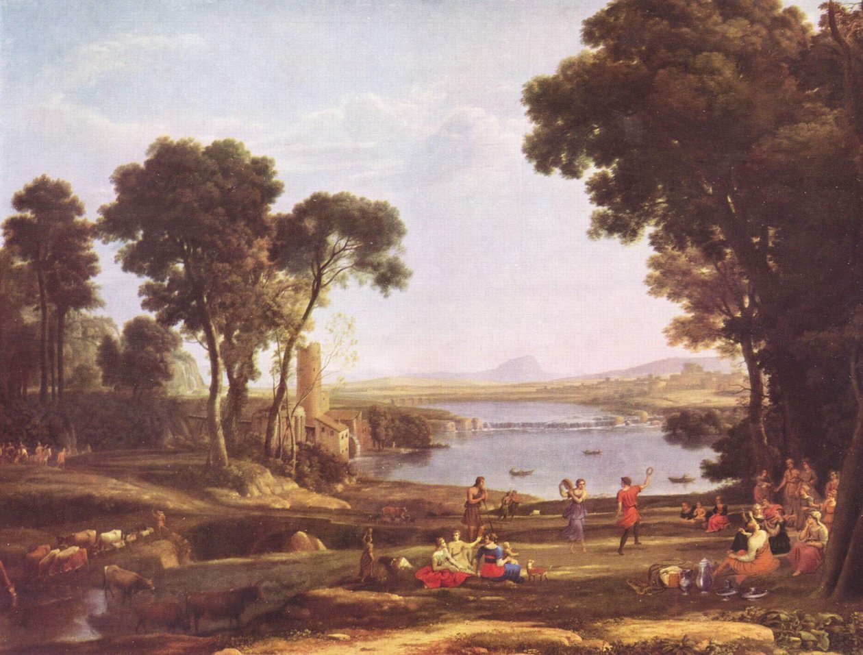 Izsák és Rebecca házassága alkotó: Claude Lorrain