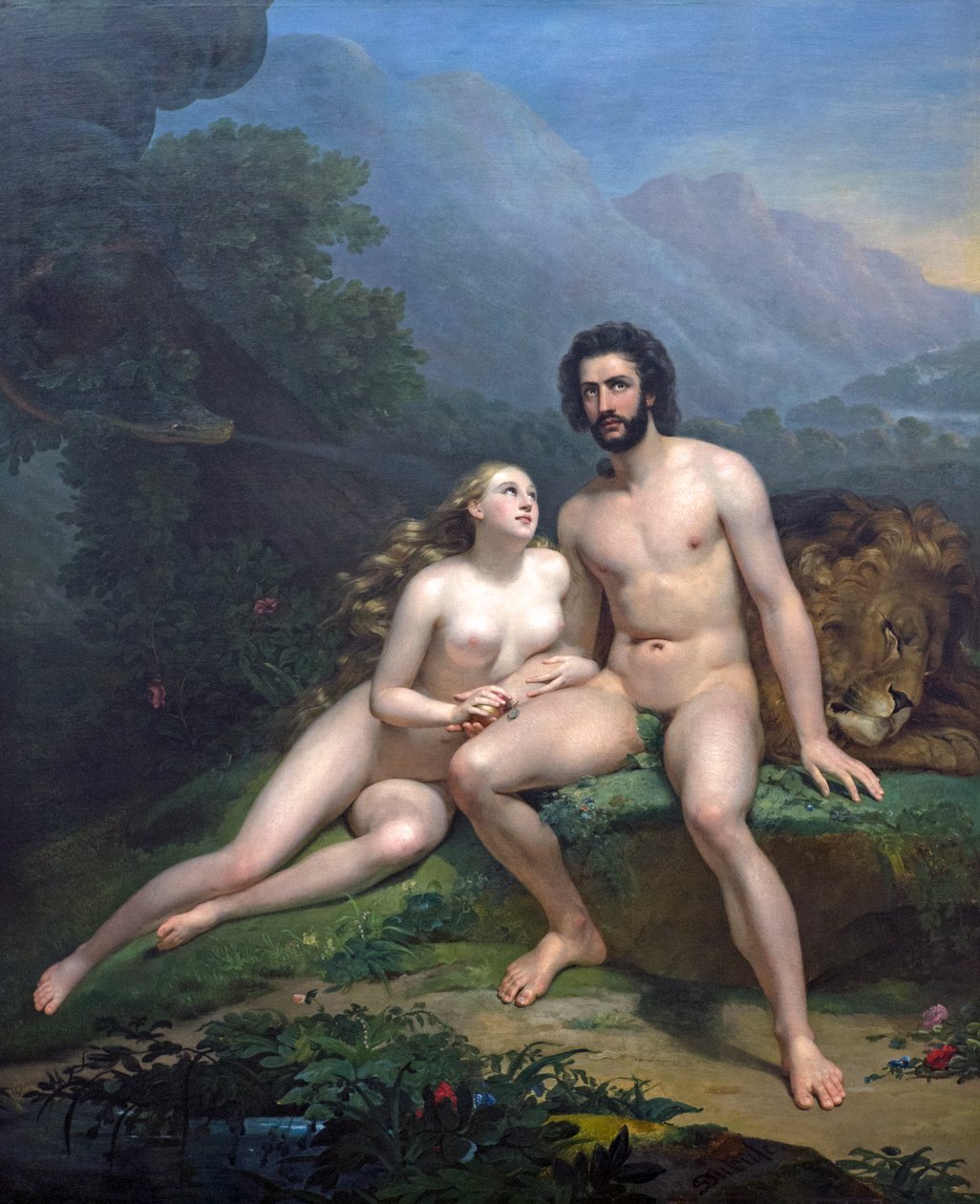 Férfi és Éva alkotó: Claude Marie Dubufe