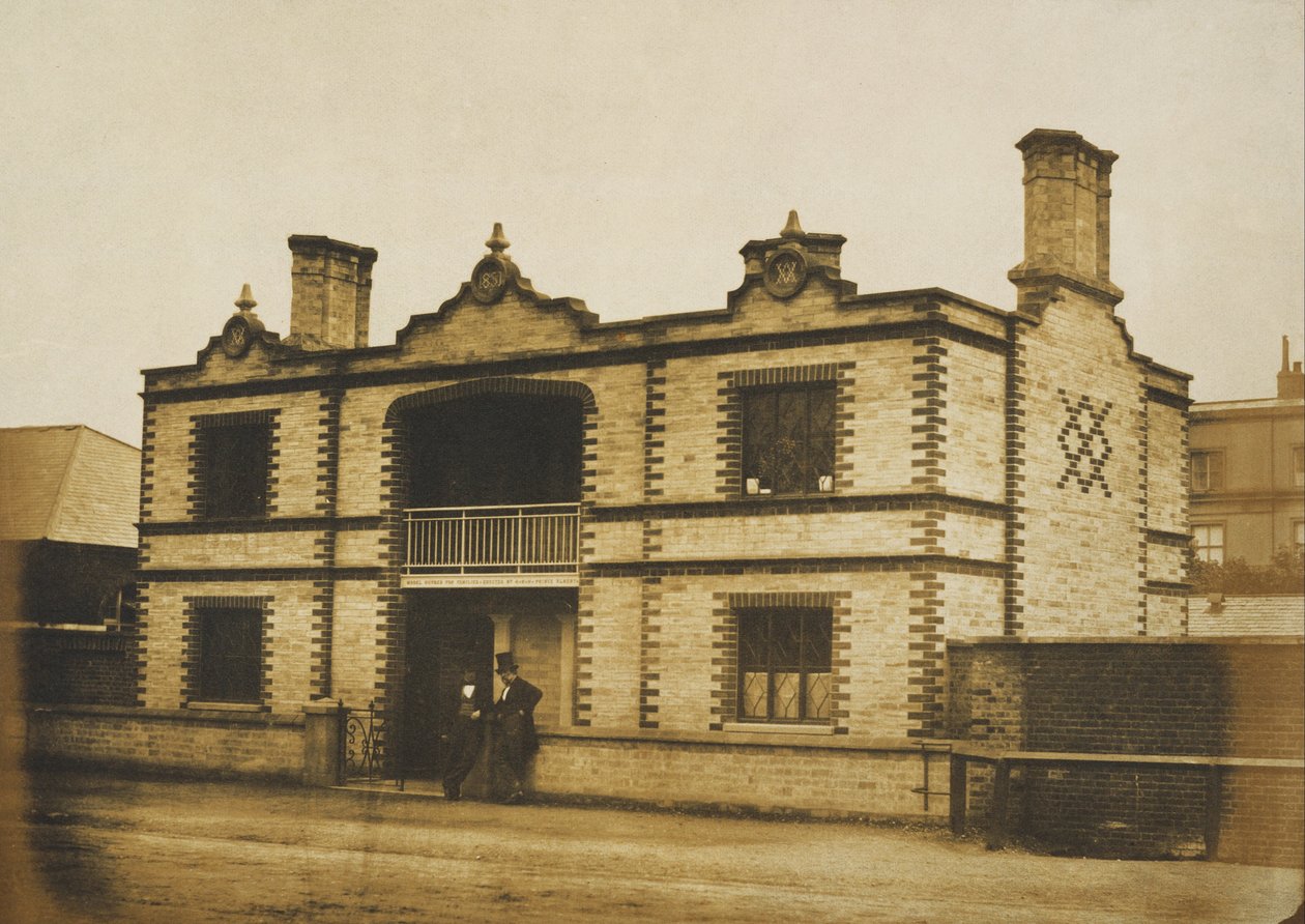 A nagy kiállítás, 1851- Modellház a családok számára, amelyet HRH Albert herceg tervezett alkotó: Claude Marie Ferrier