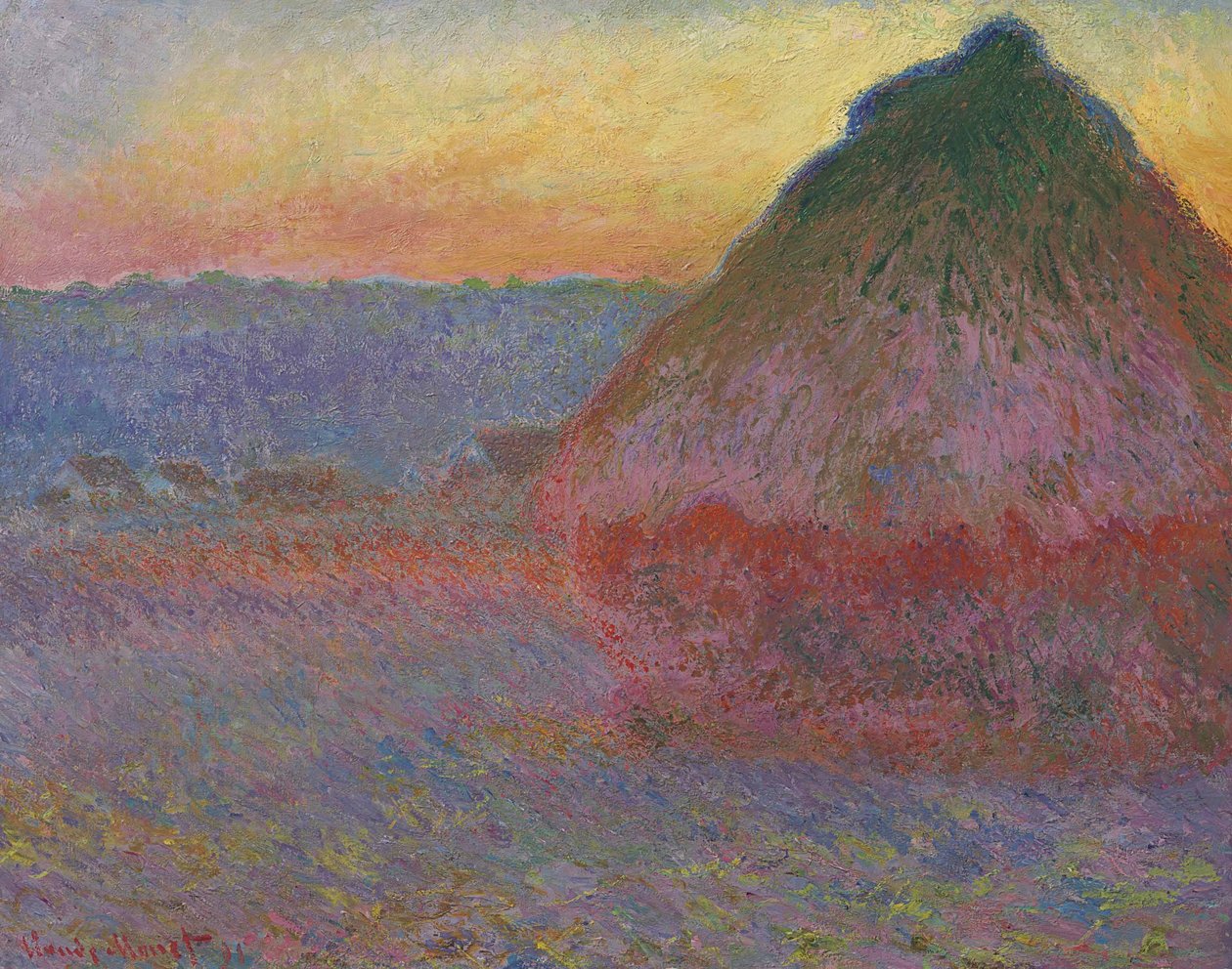 Gabonahalom a napfényben Francais: Meulen alkotó: Claude Monet