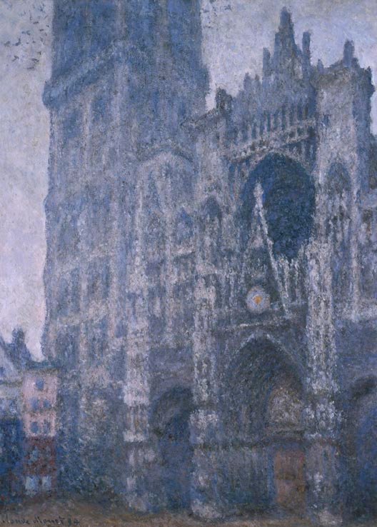 Roueni székesegyház. A portál és Albane tornya. Szürke idő alkotó: Claude Monet