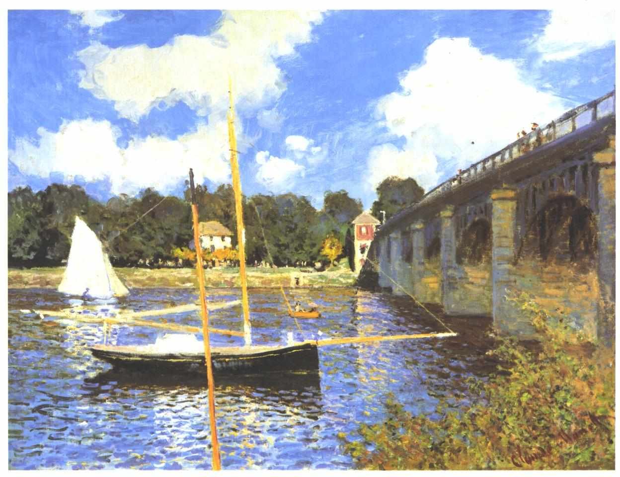 A közúti híd, Argenteuil alkotó: Claude Monet