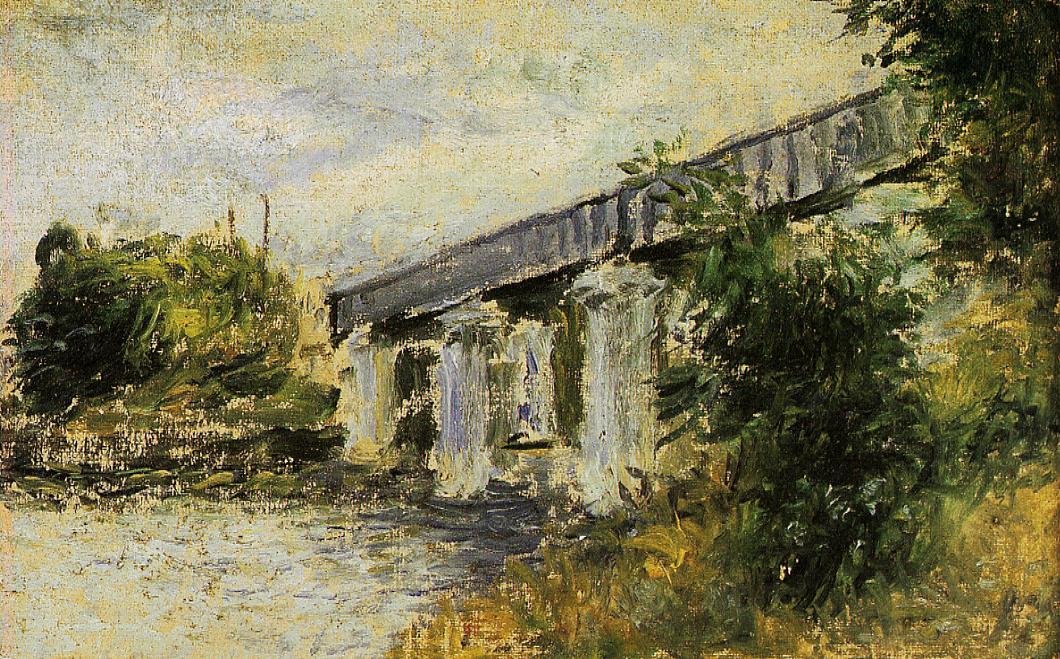 A vasúti híd Argenteuilnben Franciaország: Le Pont du chemin de fer a Argenteuiln Németország: The Railway Bridge of Argenteuiln alkotó: Claude Monet