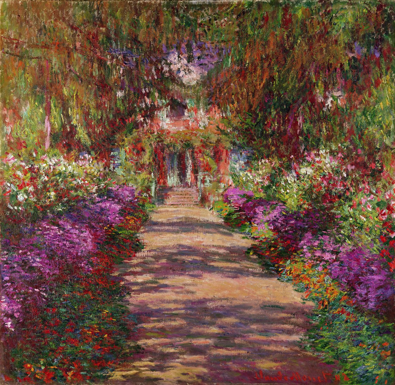 Egy ösvény Monet kertjében, Giverny, 1902 alkotó: Claude Monet