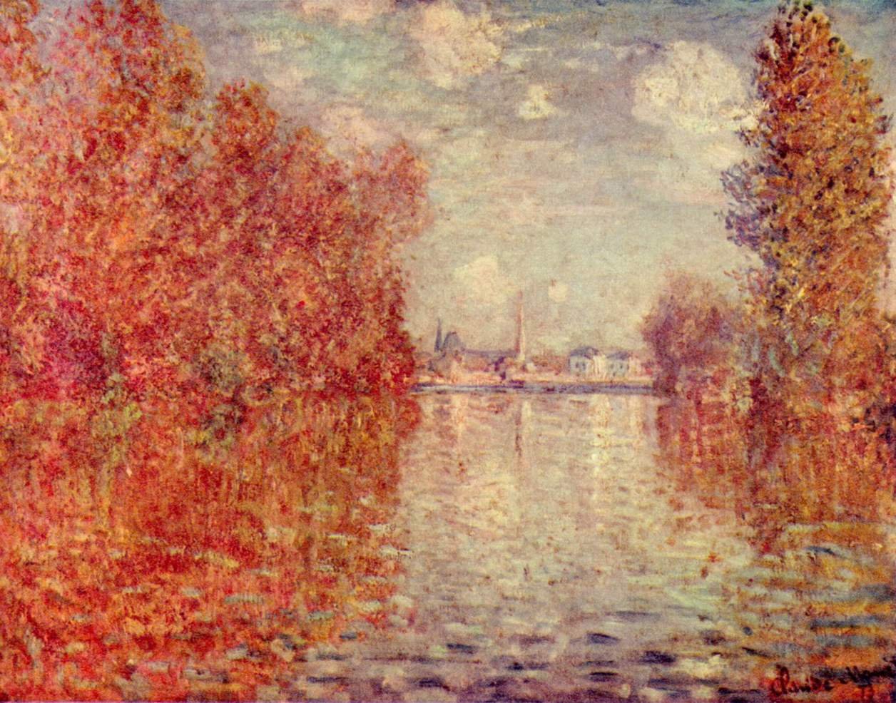 Őszi hatás az Argenteuilben alkotó: Claude Monet