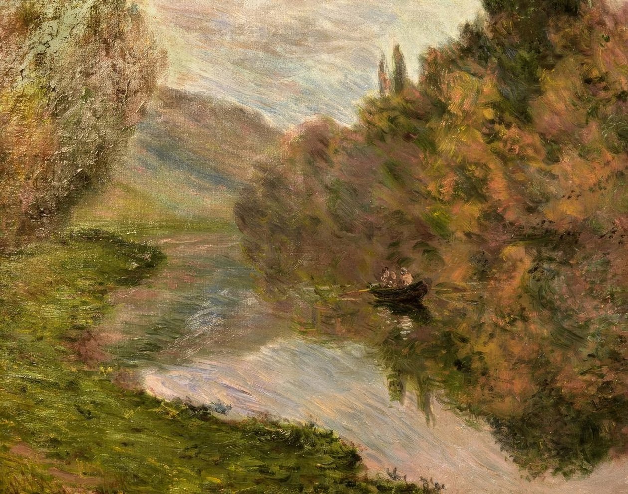 Hajó a Szajnán Jeufosse-nál alkotó: Claude Monet