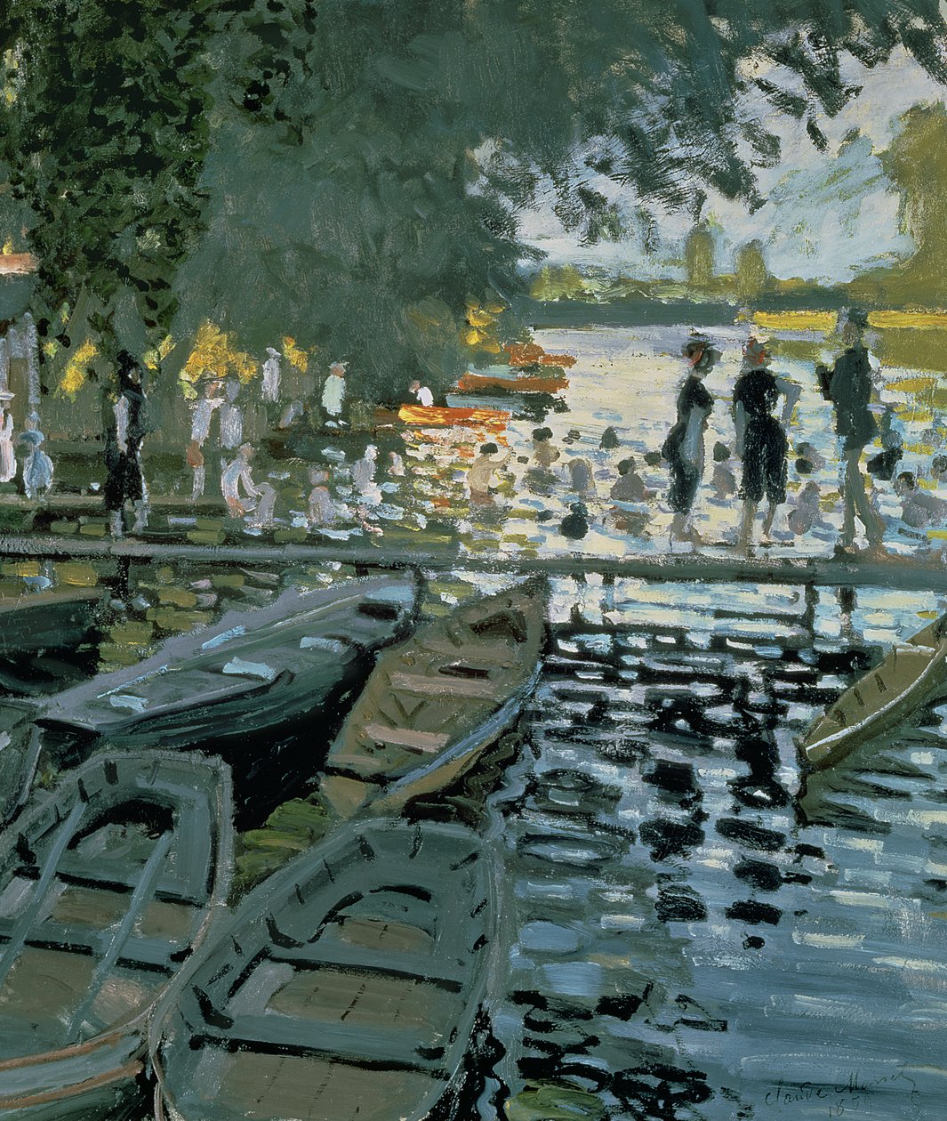 Fürdőzők a La Grenouillere-ben, 1869 (részlet) alkotó: Claude Monet