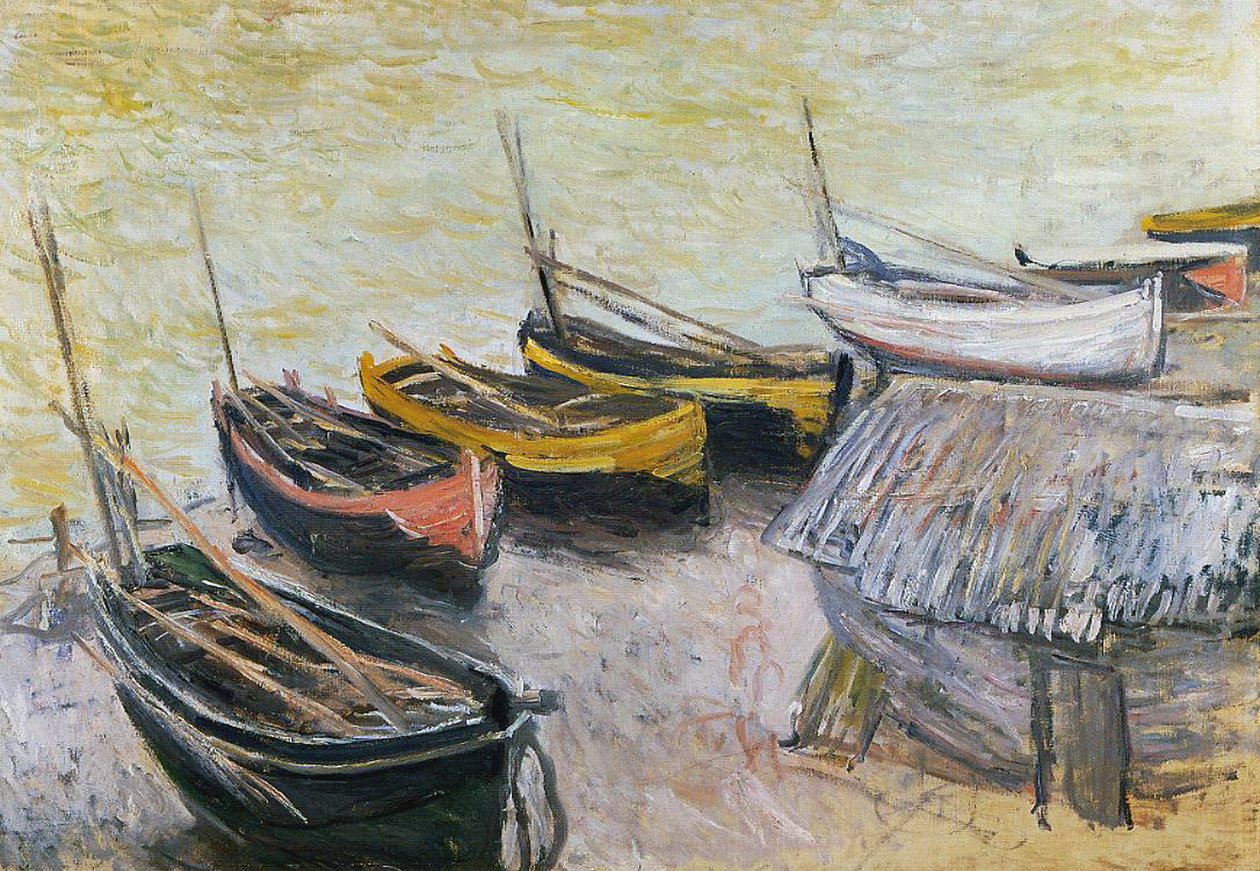 Hajók a tengerparton, 1883 alkotó: Claude Monet