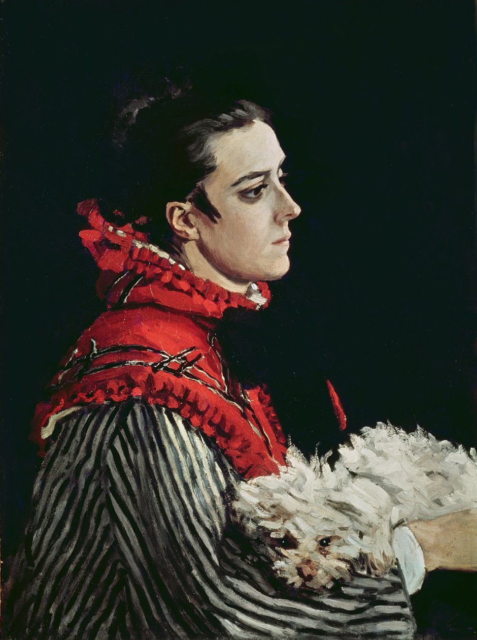 Camille Monet (1847-79) vörös köpenyben, 1866 alkotó: Claude Monet