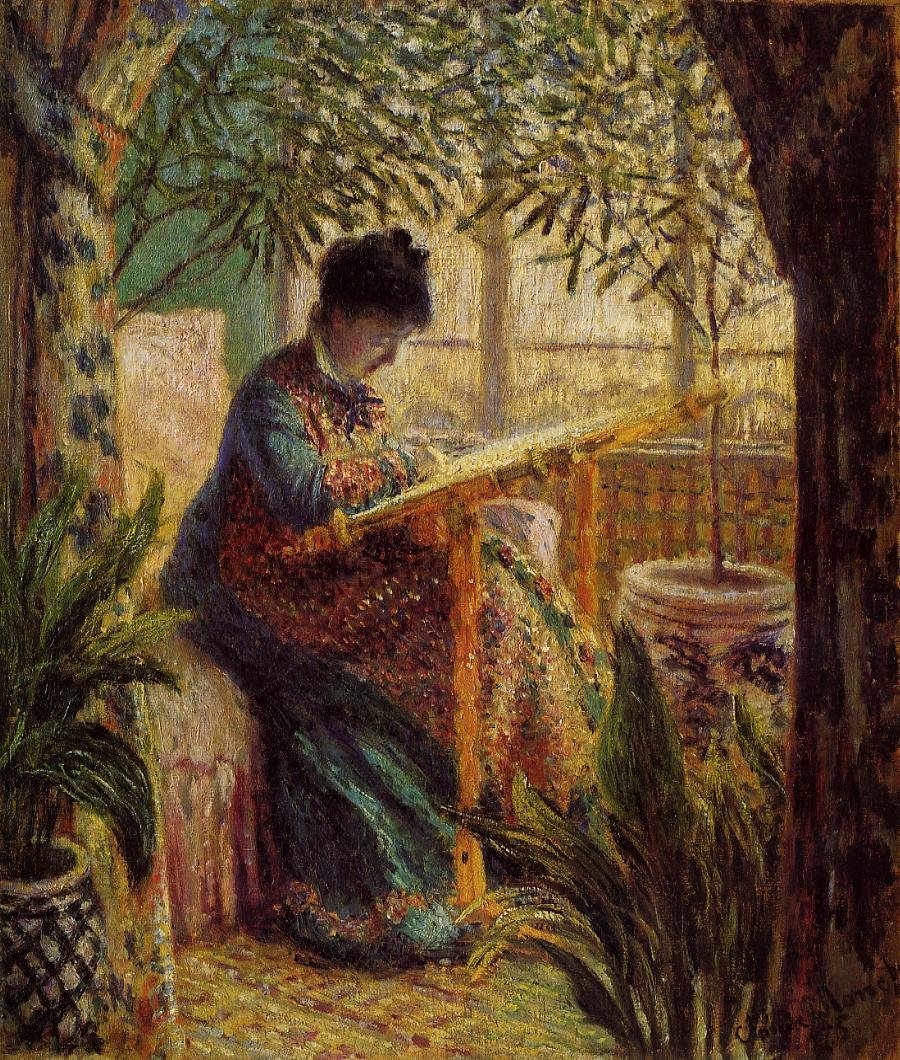 Camille munka közben alkotó: Claude Monet