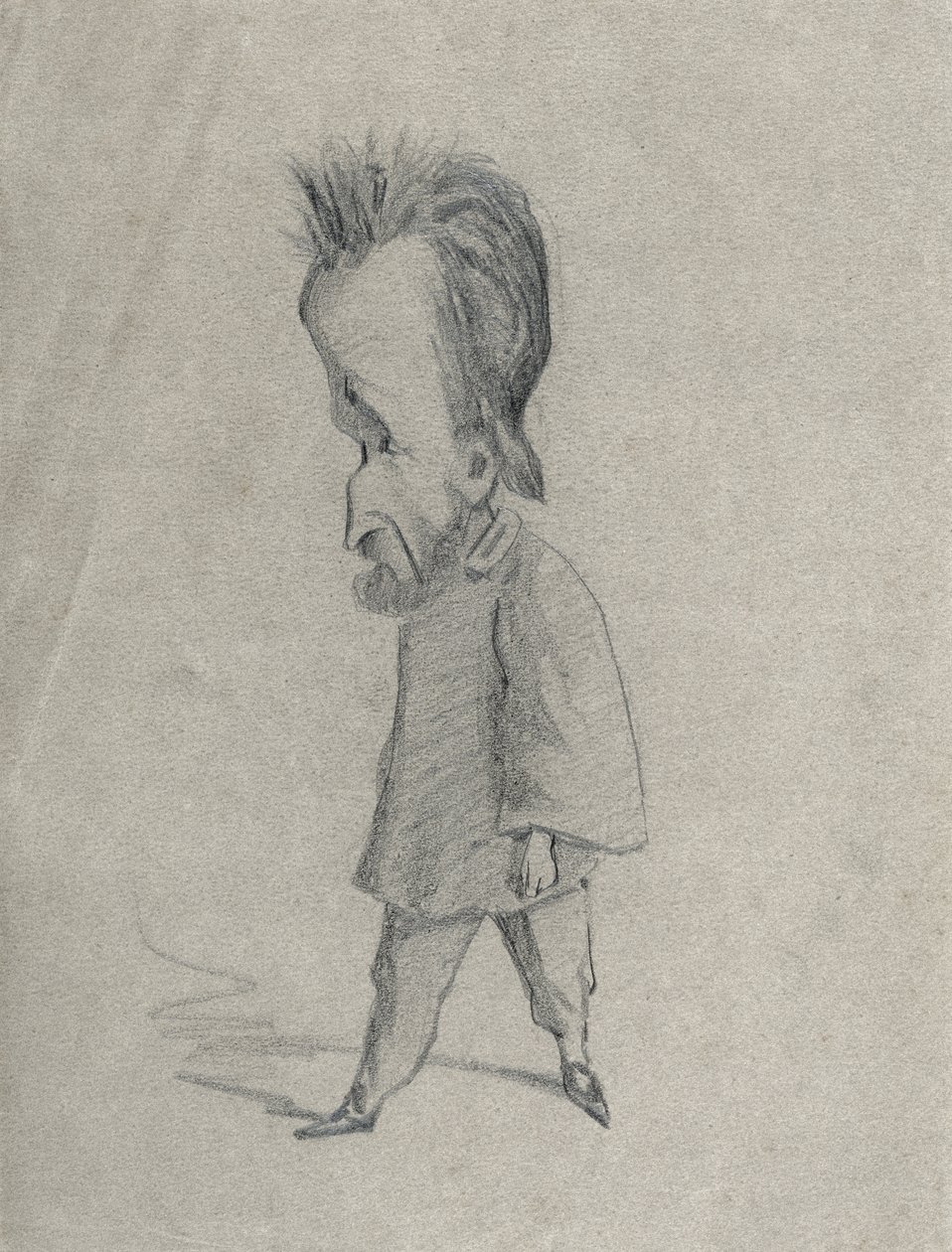 Theodore Pelloquet újságíró karikatúrája, 1858 (szén papíron) alkotó: Claude Monet