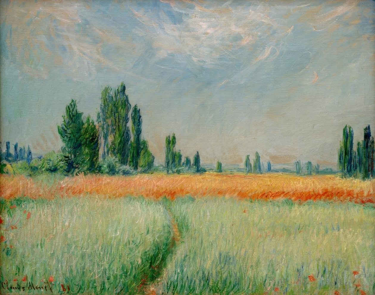 Búzamező alkotó: Claude Monet