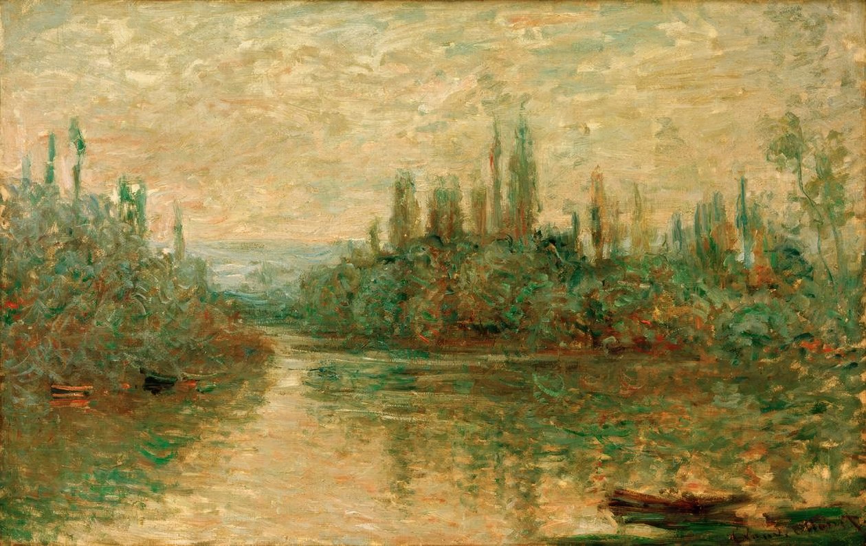 A Szajna mellékfolyója Vétheuil közelében alkotó: Claude Monet