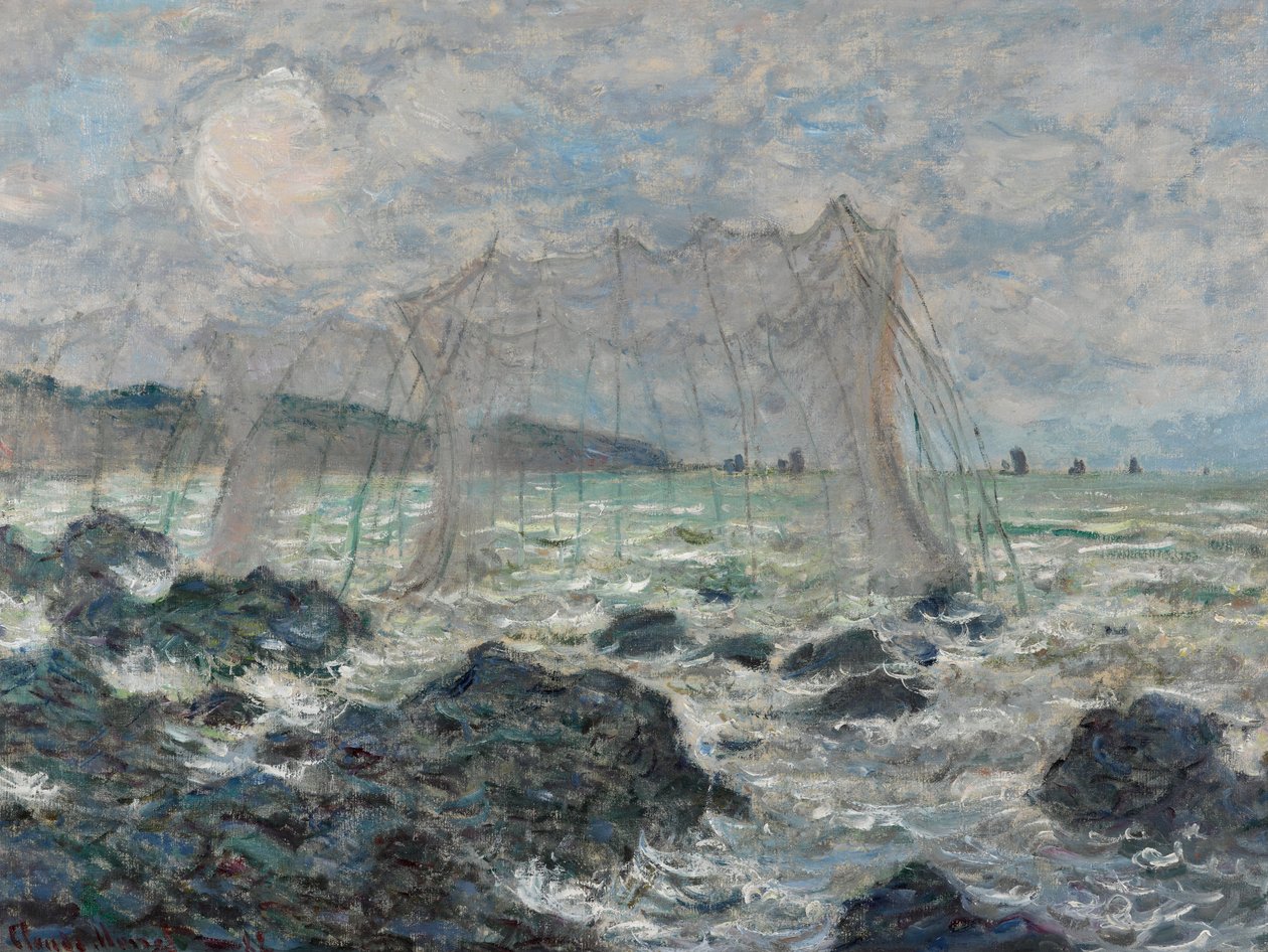Halászhálók Pourville -ben alkotó: Claude Monet