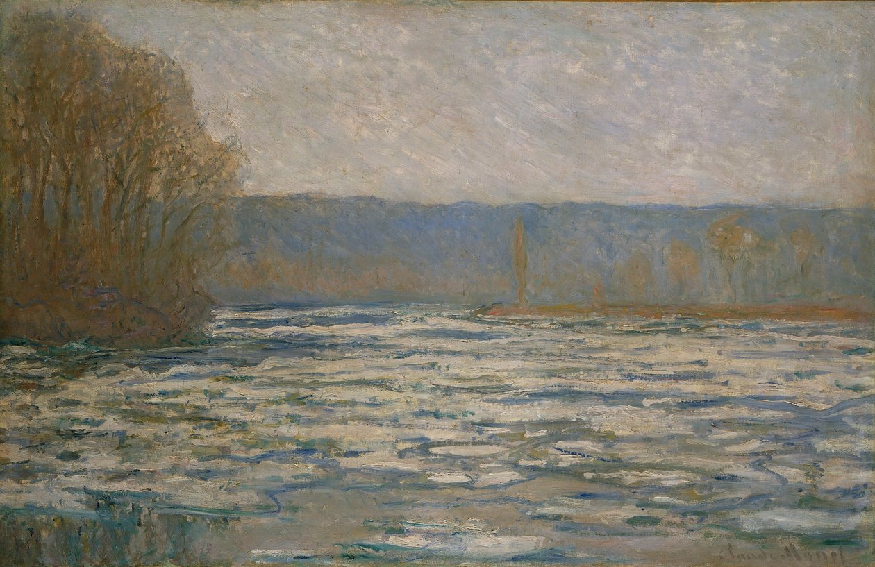 Jégtörés a Szajnán Bennecourt közelében alkotó: Claude Monet