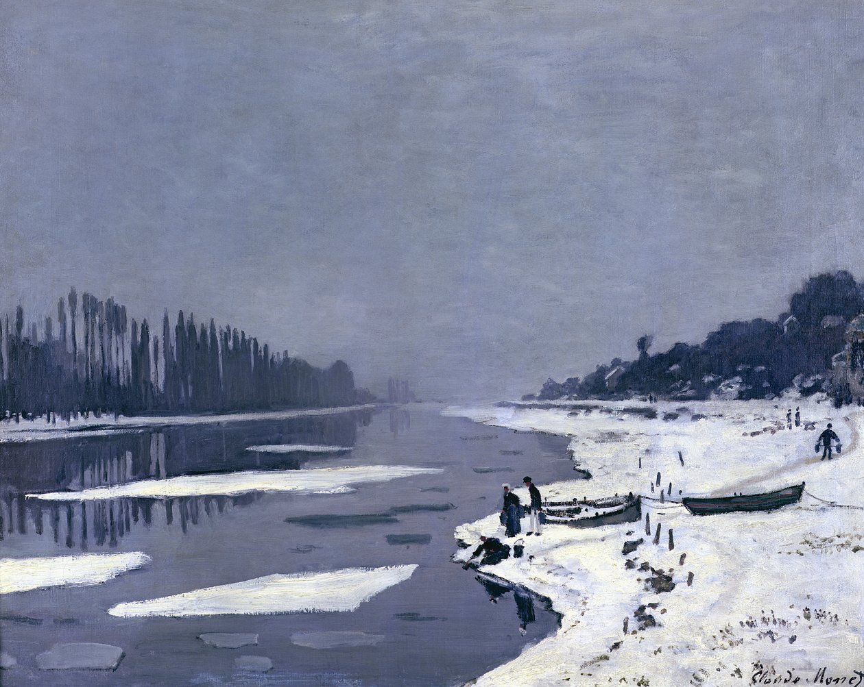 Jégtáblák a Szajnán Bougivalnál, 1867-68 körül alkotó: Claude Monet