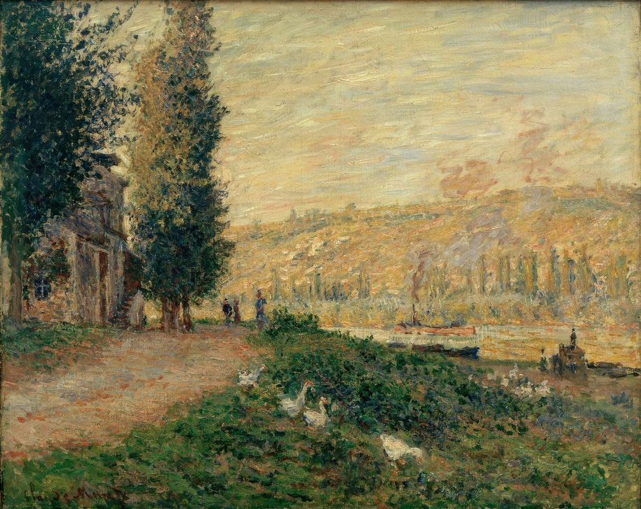 La Berge Lavacourtban alkotó: Claude Monet
