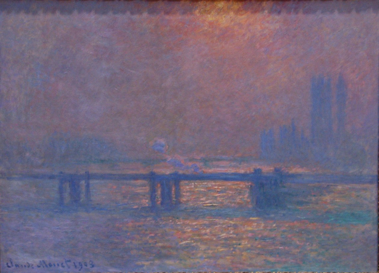 A Temze Charing-Crossban alkotó: Claude Monet