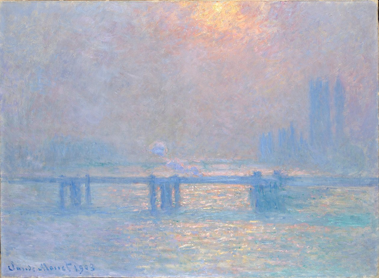 A Temze Charing-Crossban alkotó: Claude Monet