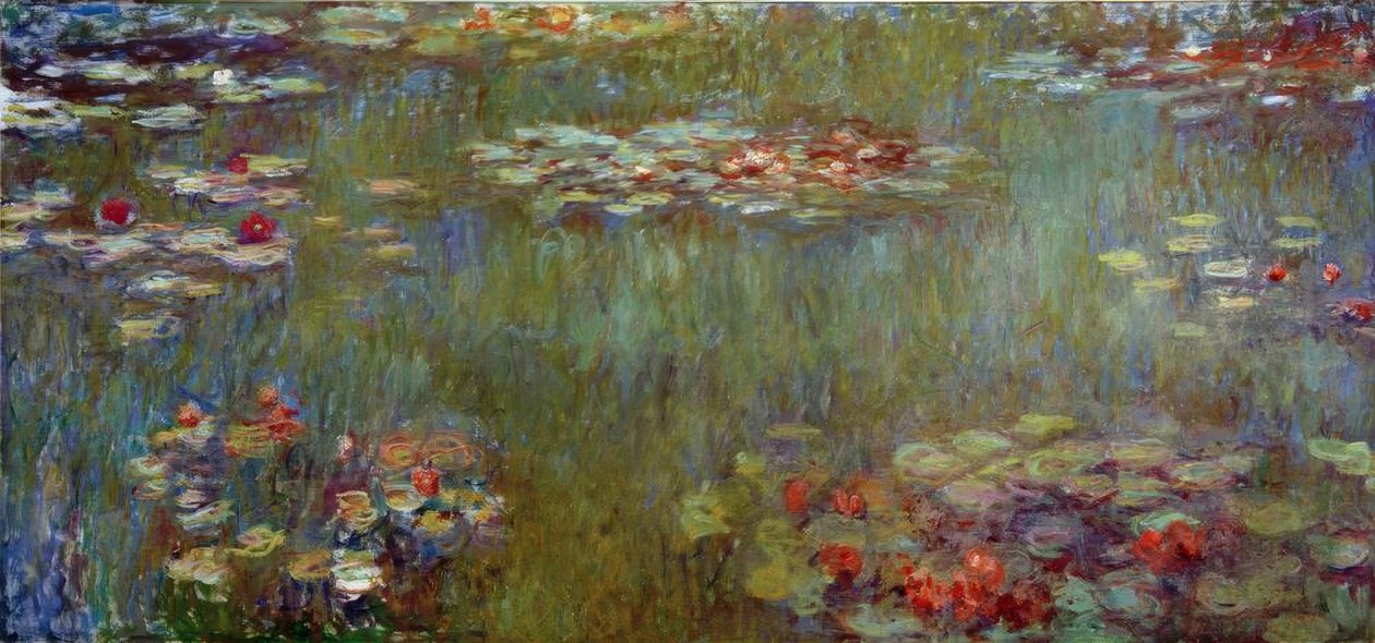 A tavirózsa tó, zöld gondolatok alkotó: Claude Monet
