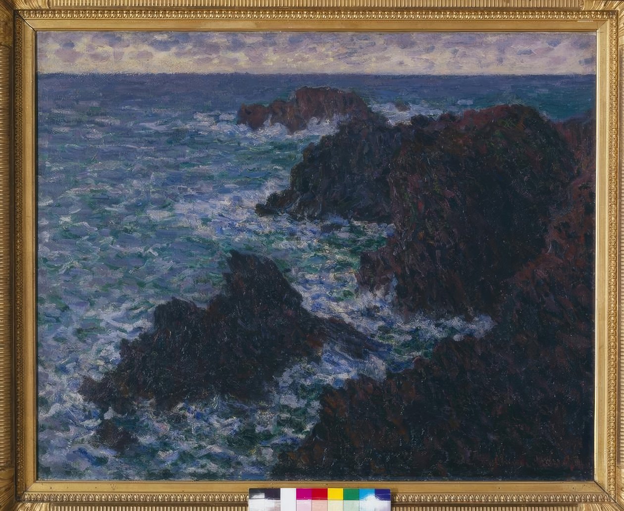 A Belle-Ile sziklái; a Côte sauvage alkotó: Claude Monet