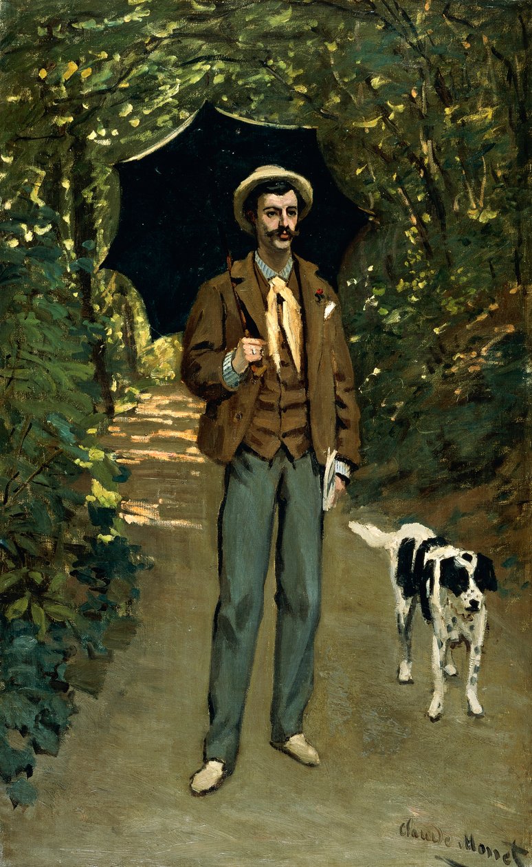 Férfi esernyős, 1868-69 körül alkotó: Claude Monet