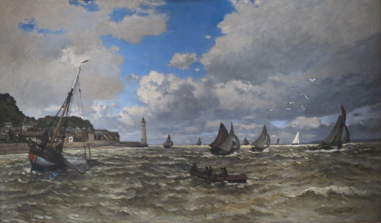 Szajna szája, Honfleur Claude Monet, 1865, olaj, vászon, Norton Simon Múzeum alkotó: Claude Monet