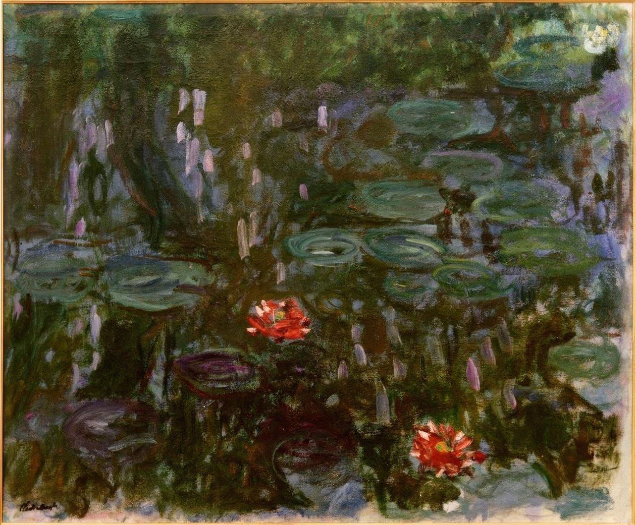 Tavirózsa, fűzfa tükröződések alkotó: Claude Monet