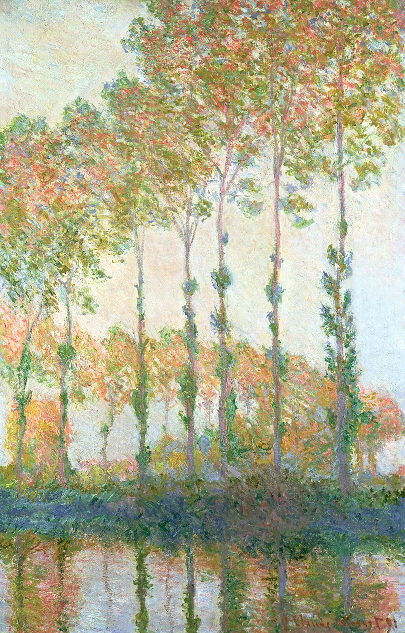 Nyárfák az Epte partján, 1891. ősz alkotó: Claude Monet