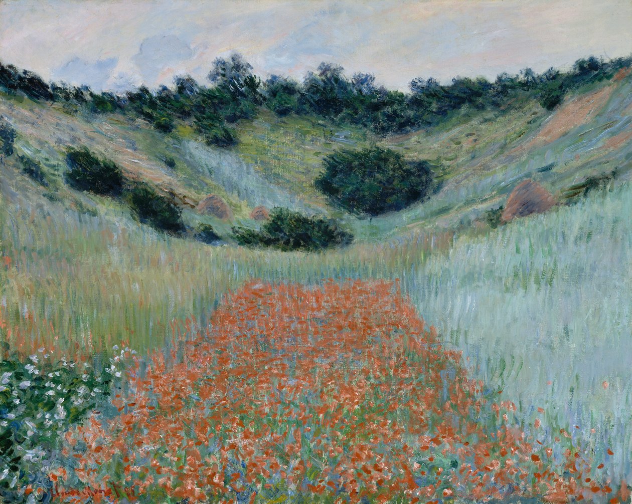 Pipacsmező egy üregben Giverny közelében alkotó: Claude Monet