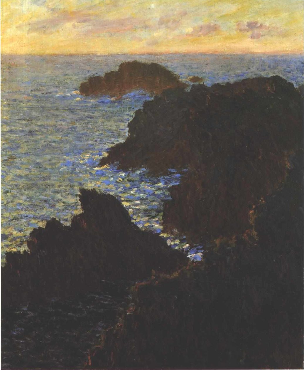 Sziklák Belle-Isle-n, Port-Domois alkotó: Claude Monet