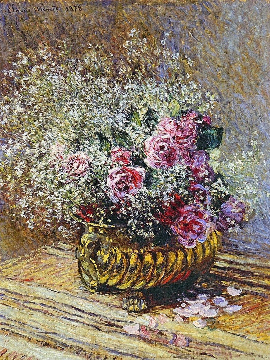 Rózsa rézvázában, 1878 alkotó: Claude Monet