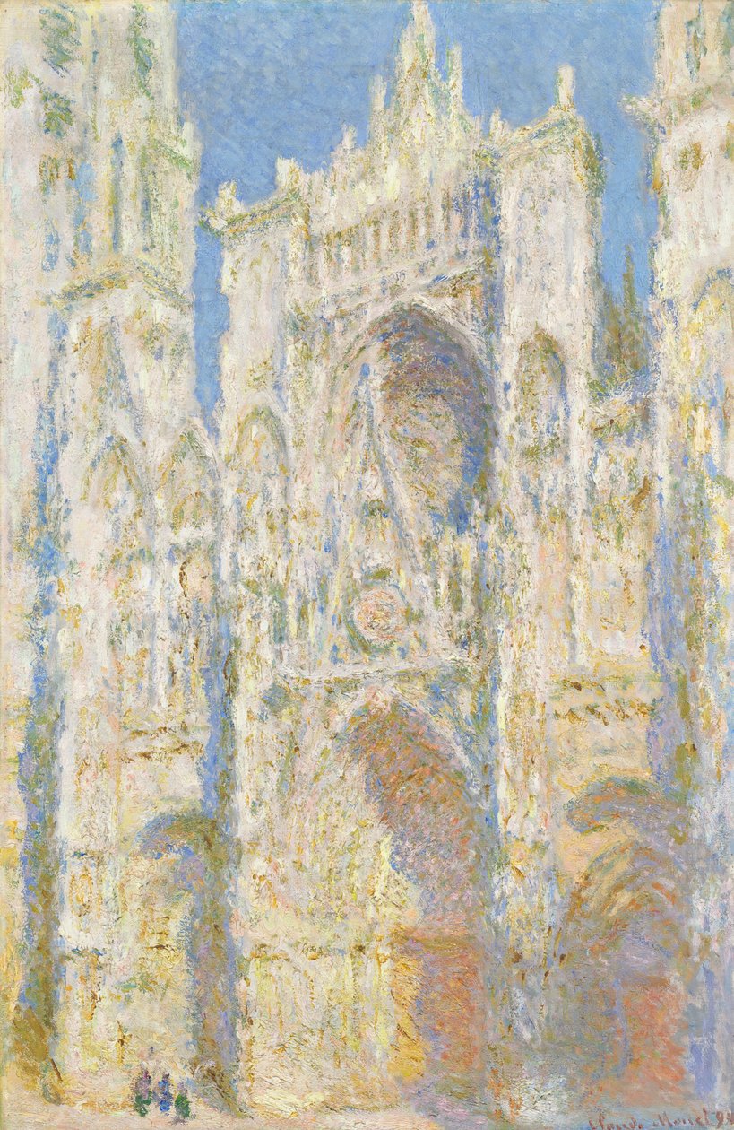 Roueni katedrális, nyugati homlokzat, napfény alkotó: Claude Monet
