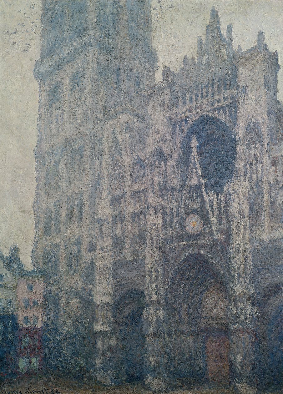 Rouen-i katedrális, nyugati portál, szürke időjárás, 1894 alkotó: Claude Monet
