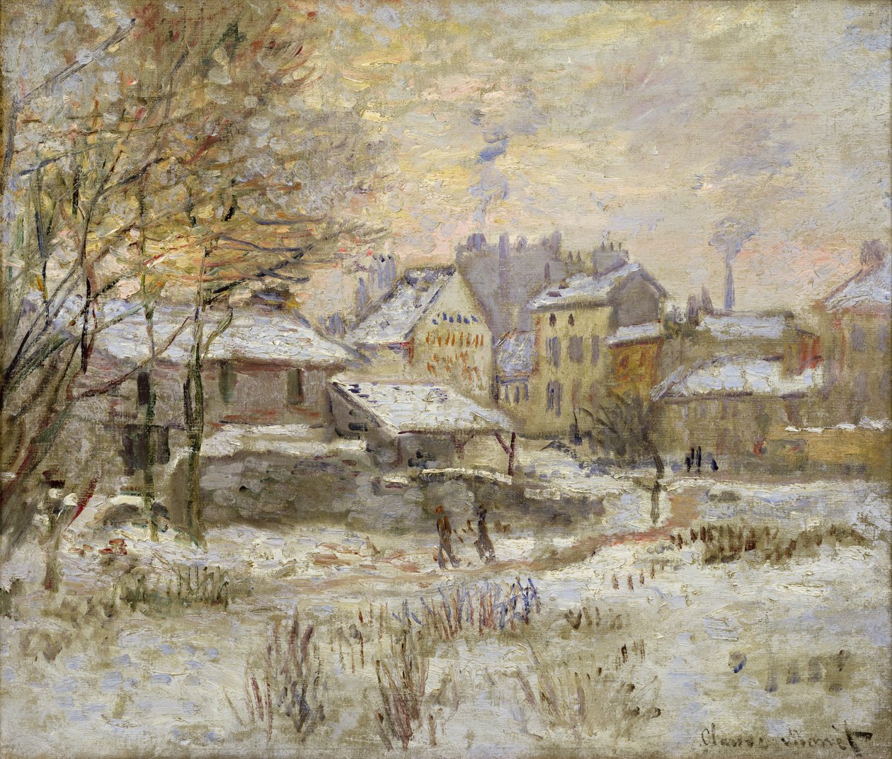 Hóhatás lenyugvó nappal, 1875 alkotó: Claude Monet