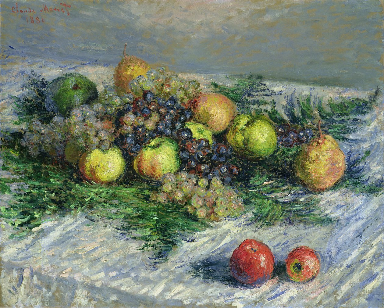 Csendélet körtével és szőlővel, 1880 alkotó: Claude Monet