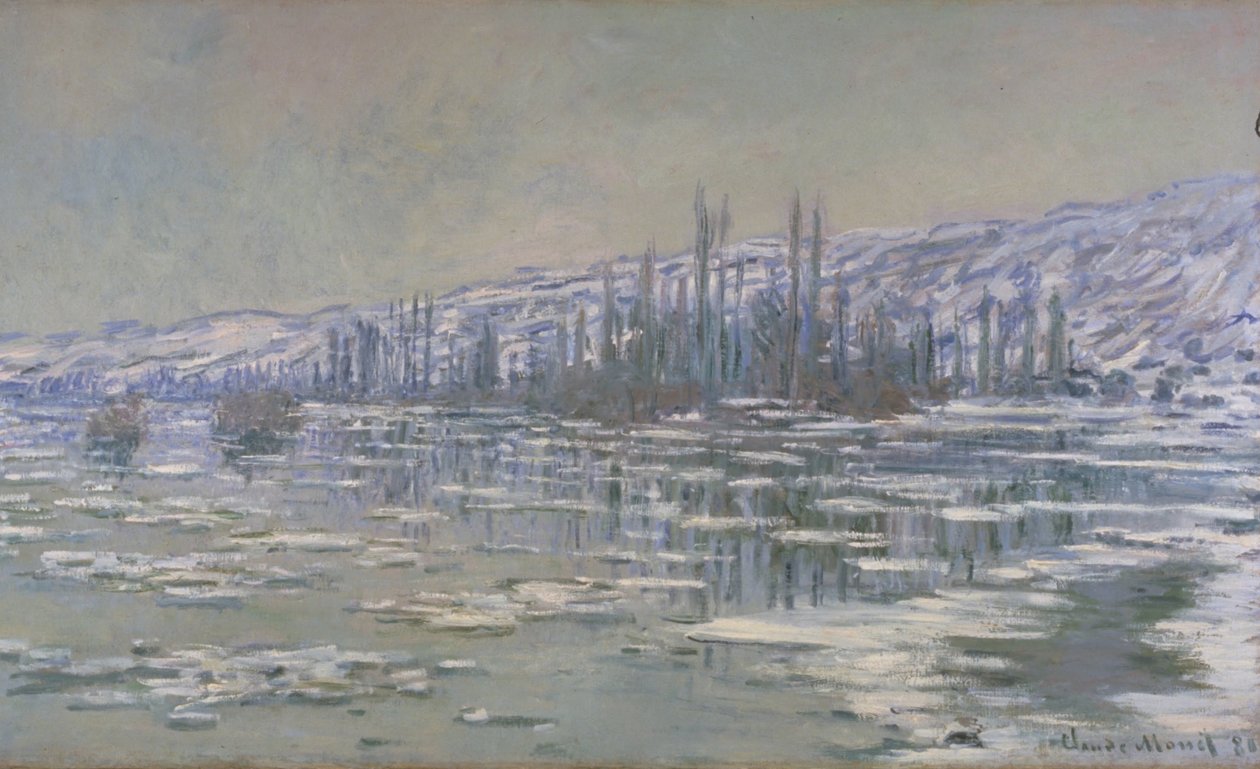 A jég feltörése (La Débâcle vagy Les Glaçons) alkotó: Claude Monet