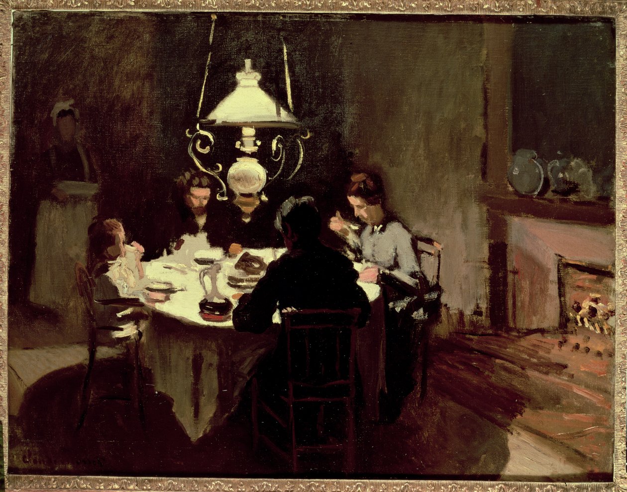 A vacsora, 1868-9 alkotó: Claude Monet