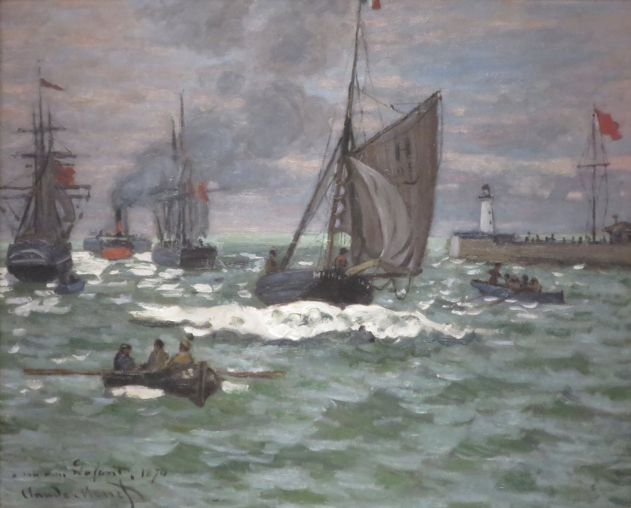 A bejárat a Le Havre -i kikötőbe alkotó: Claude Monet
