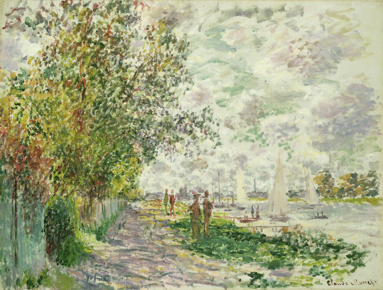 A folyópart Gennevilliers-ben, 1875 körül alkotó: Claude Monet