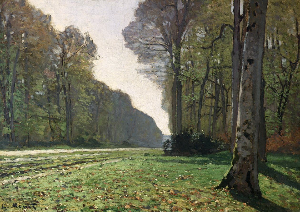 Az út Bas-Breau-ba, Fontainebleau (Le Pave de Chailly), 1865 körül alkotó: Claude Monet
