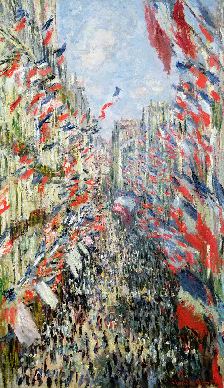 A Rue Montorgueil, Párizs, 1878. június 30-i ünnepség alkotó: Claude Monet